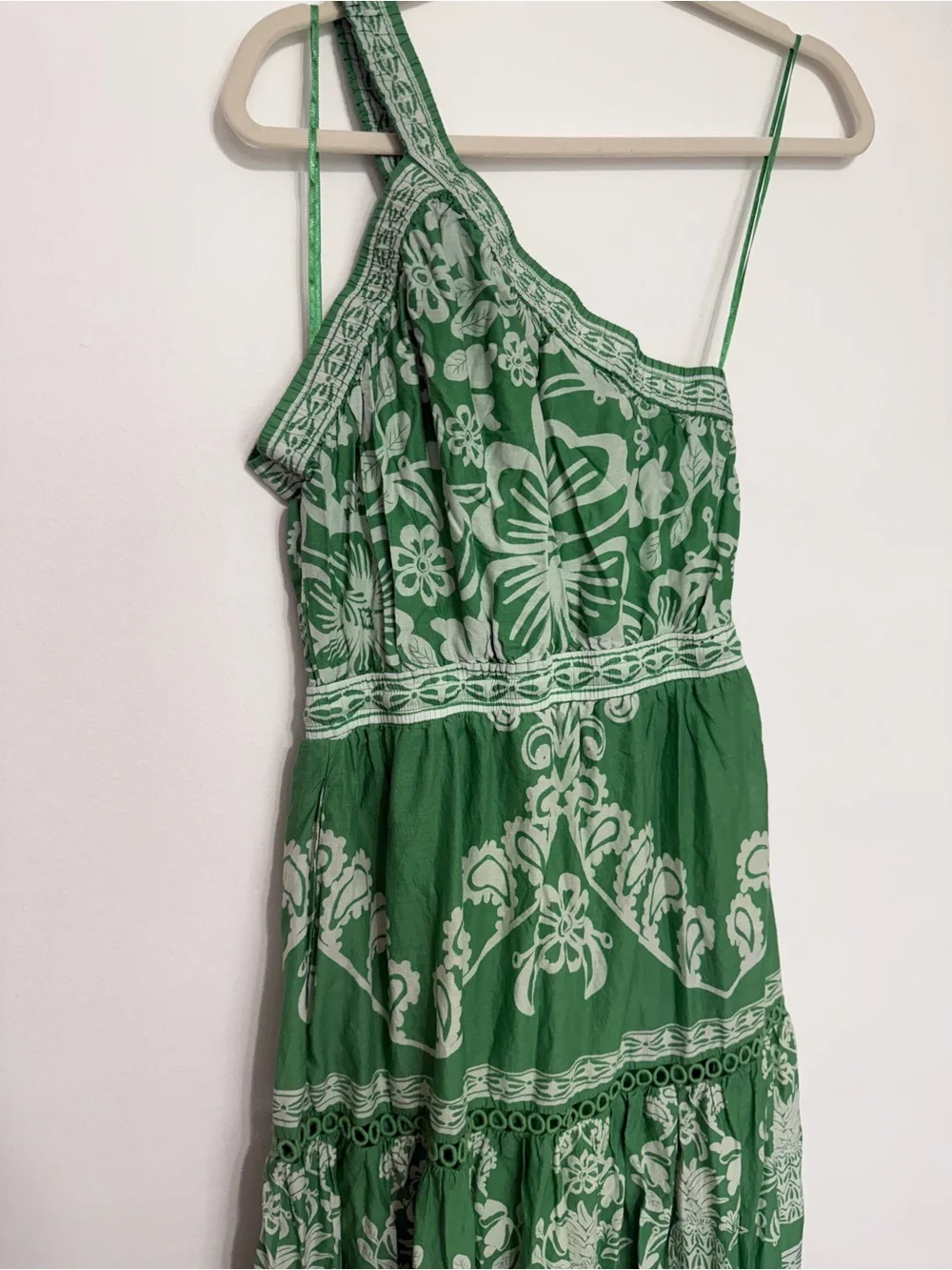 FARM Rio Green One-Shoulder Floral Maxi Dress - Picture 8 of 9
